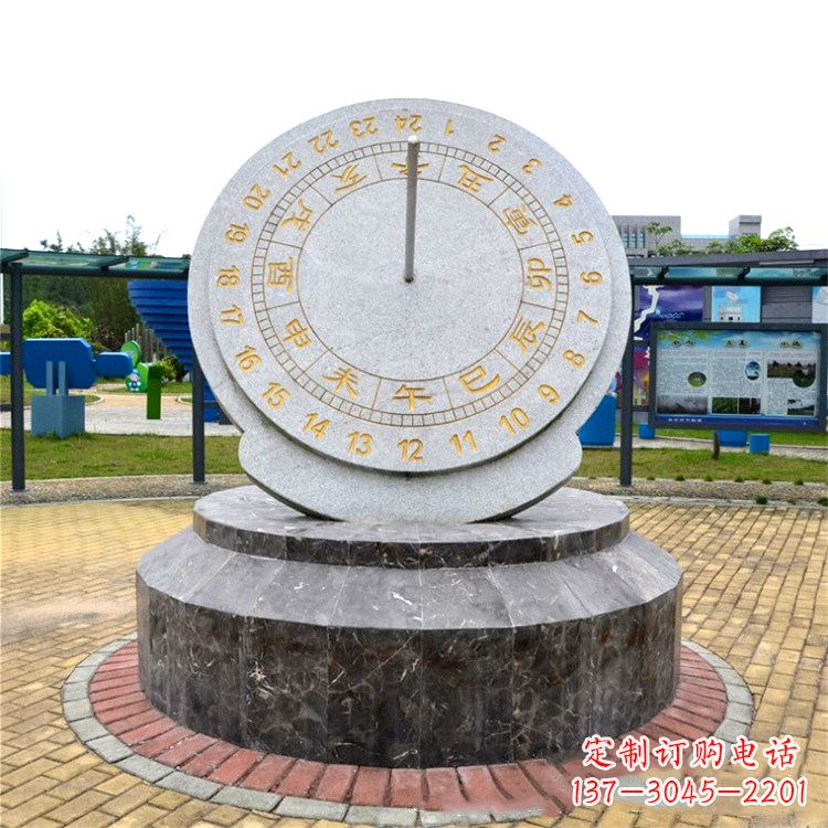甘肃与众不同的精美日晷石雕塑
