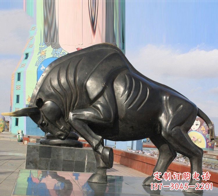 甘肃广场十二生肖牛铜雕