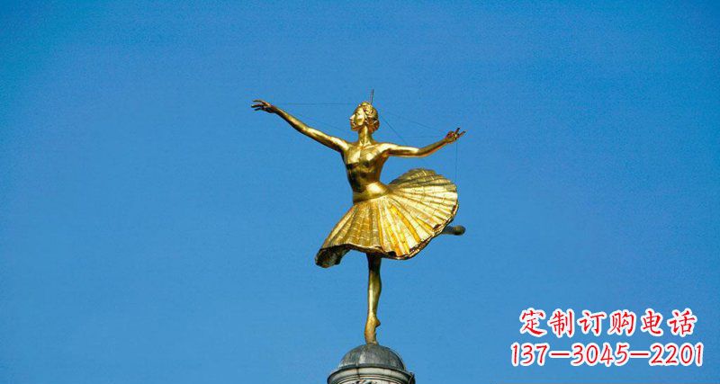 甘肃精美手工跳芭蕾舞的西方女人铜雕