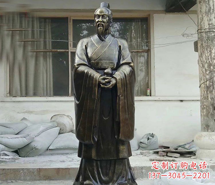 甘肃扁鹊人物铜雕塑,高雅栩栩如生