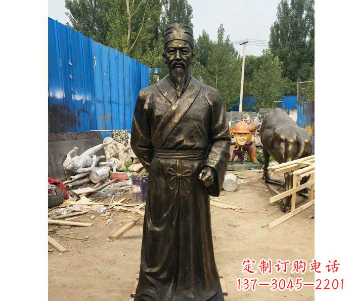 甘肃广场铜雕刘备人物雕塑