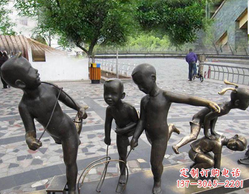 甘肃专业定制广场铜雕儿童雕塑
