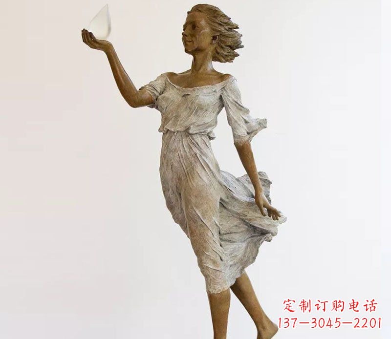 甘肃精美铜质西方美女雕塑