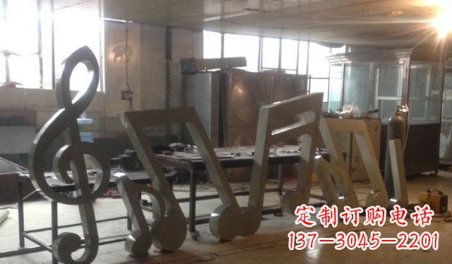 甘肃欢乐旋律,精致美观的音符不锈钢雕塑