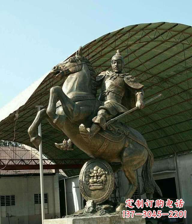 甘肃广场赵云赵子龙人物铜雕