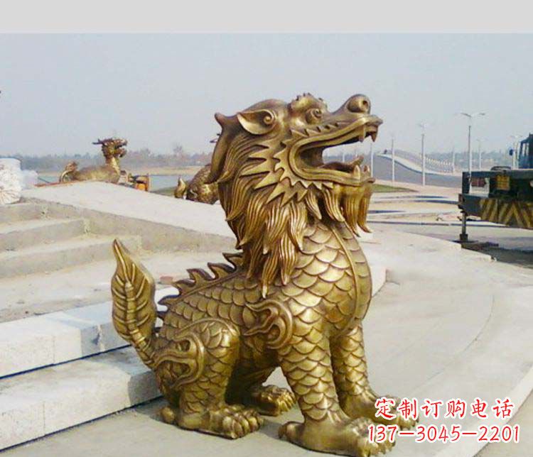 甘肃广场铸铜狮子雕塑