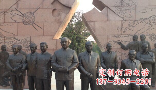 甘肃广场铸铜名人人物铜雕