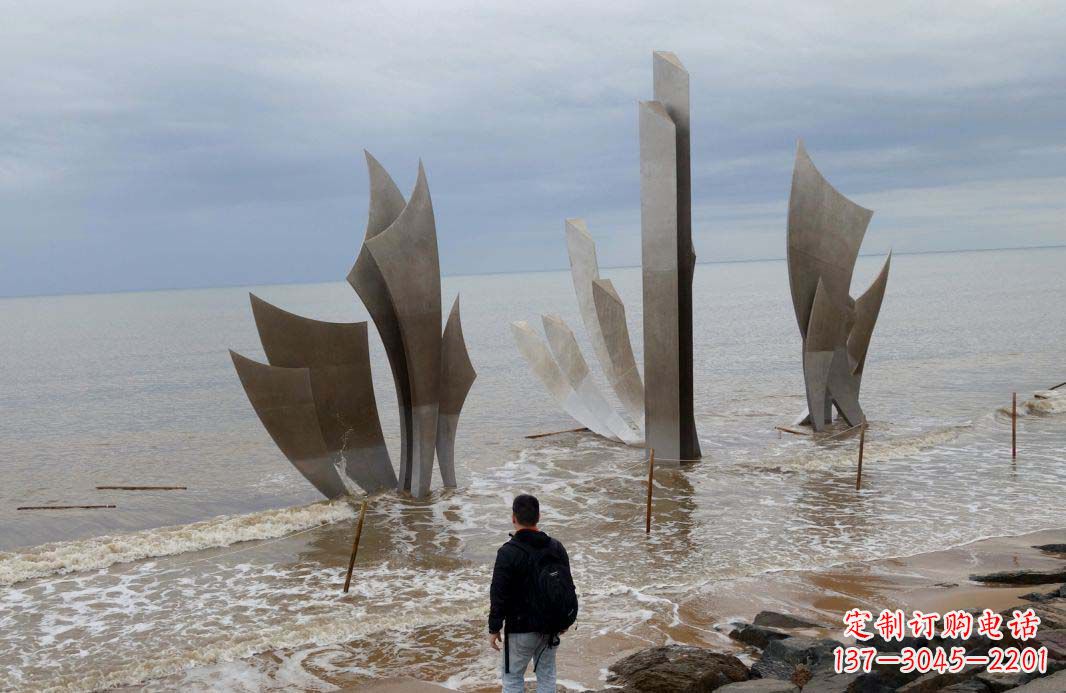 甘肃海洋船帆雕塑——送给宁静海滩的时刻