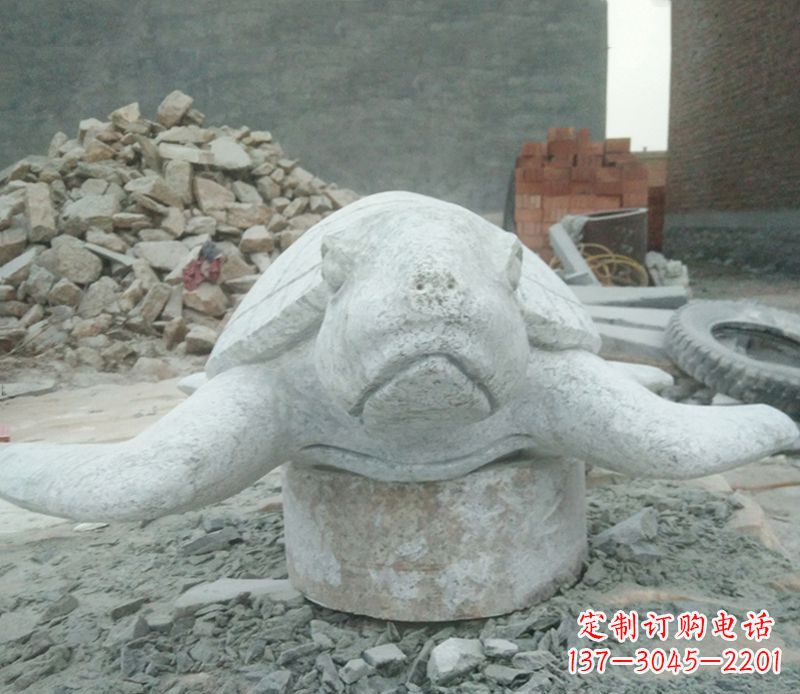 甘肃海边动物海龟石雕