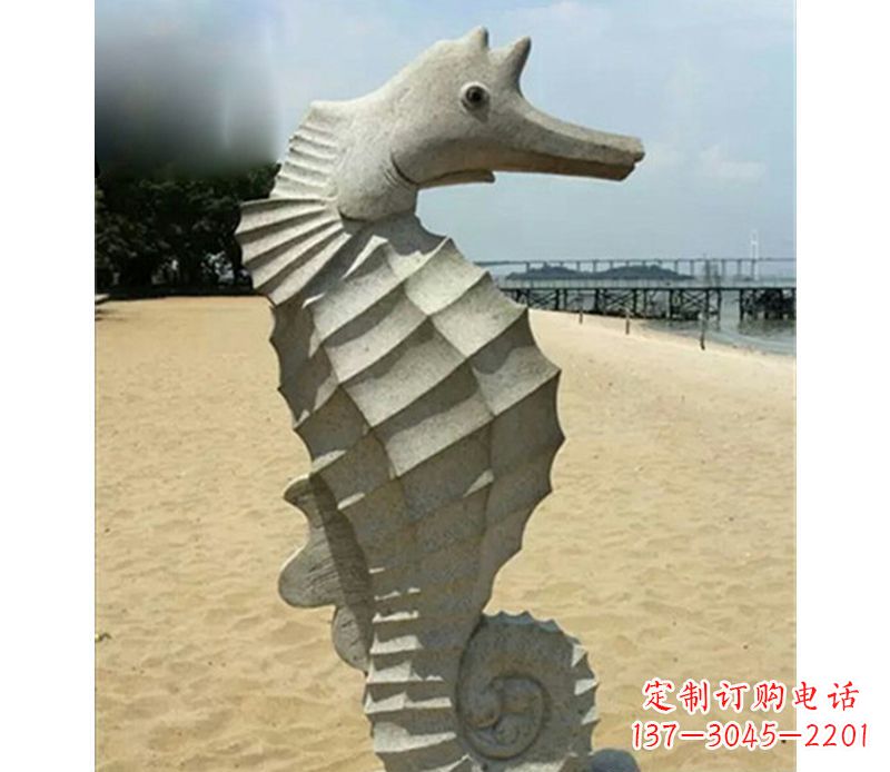 甘肃海马雕塑,海边景观装饰精美雕刻