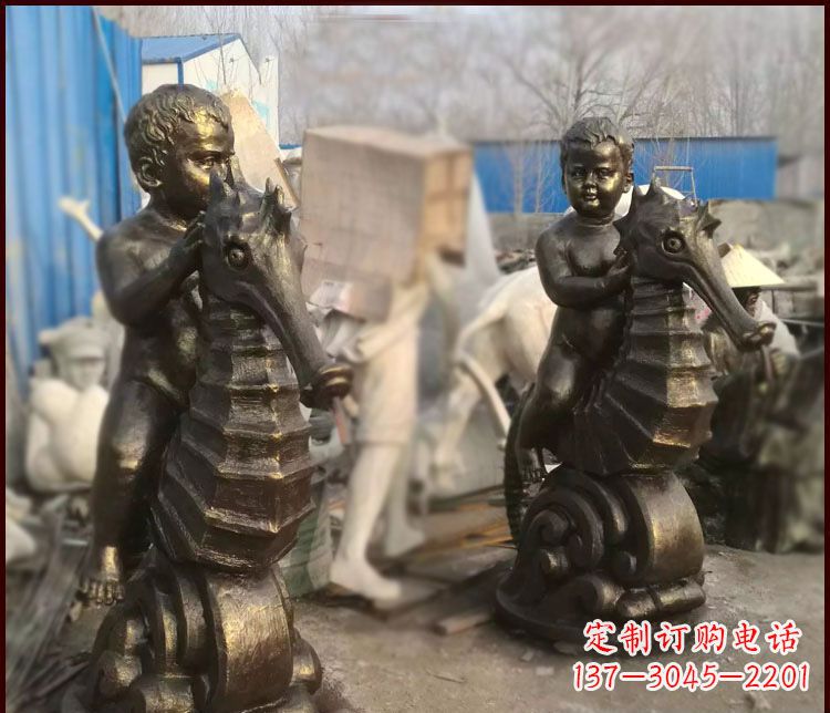 甘肃海马公园铜马雕塑-专业定制,艺术精致