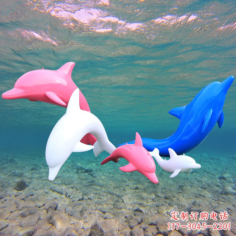 甘肃海豚玻璃钢彩绘雕塑–彰显唯美与深情