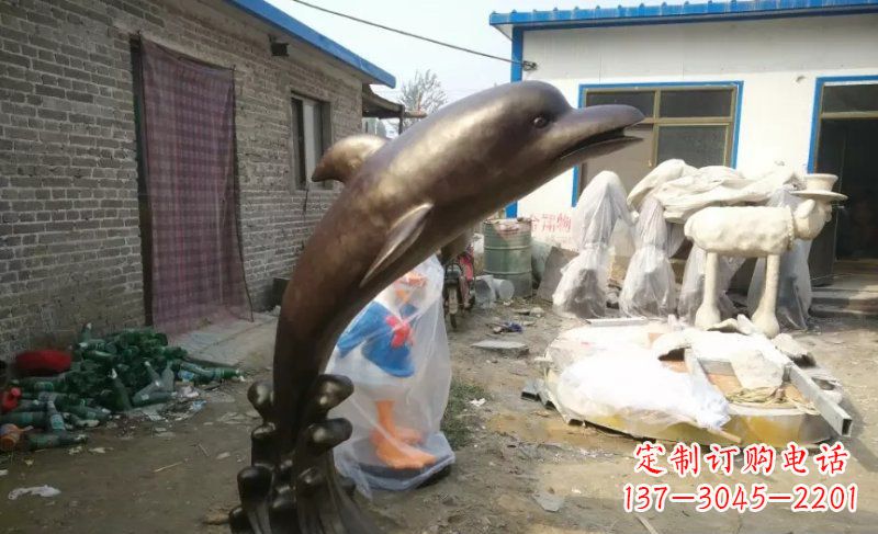 甘肃海豚精美铜雕,给你不一样的视觉享受