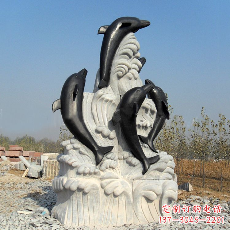 甘肃中领雕塑公司推出一款新的艺术品——海豚石…