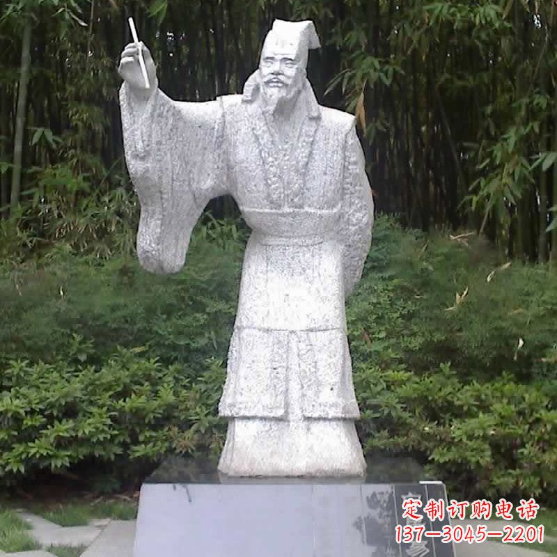 甘肃纪念历史文化名人白居易——白玉白居易石雕塑