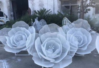 甘肃广场不锈钢镂空花朵雕塑