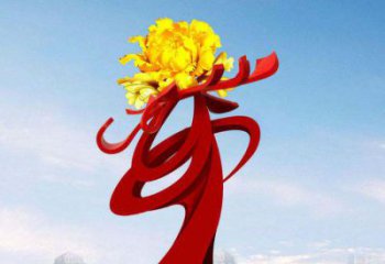 甘肃中领雕塑：牡丹花开，把美景永久定格
