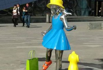 甘肃中领雕塑：极致的不锈钢小女孩雕塑