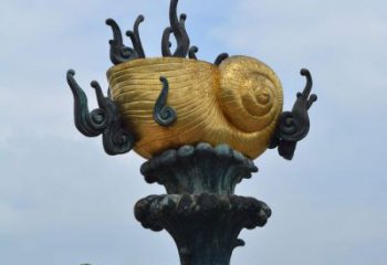 甘肃海洋经典之作--海螺铜雕