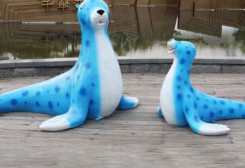 甘肃海豹玻璃钢卡通雕塑——展现优雅的豹纹完美艺术