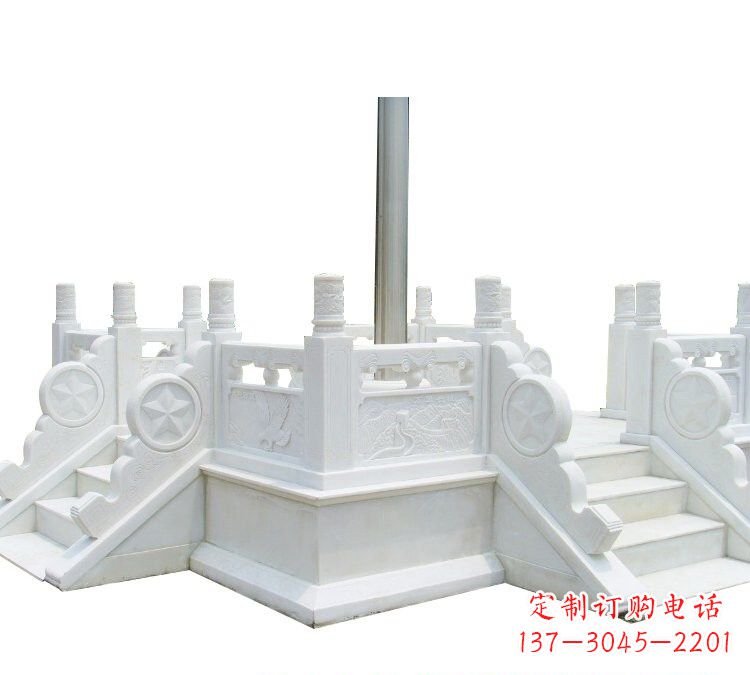 甘肃汉白玉部队升旗台雕塑