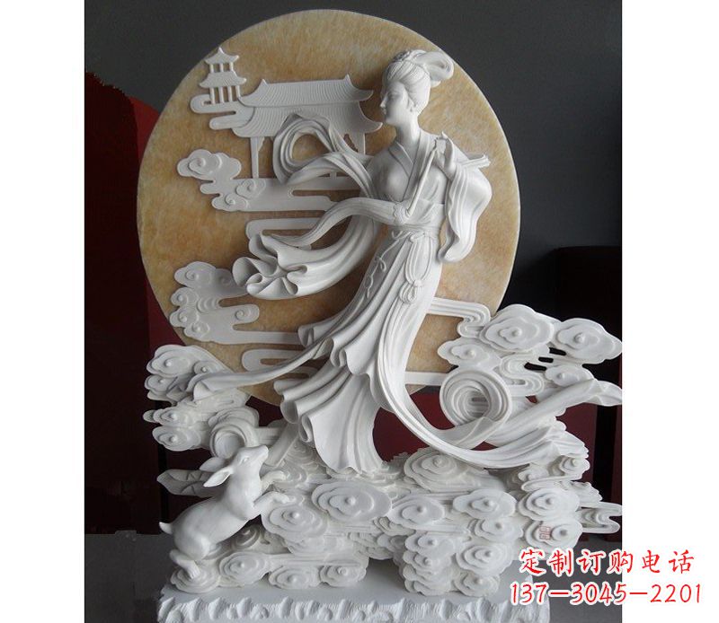 甘肃汉白玉嫦娥雕塑