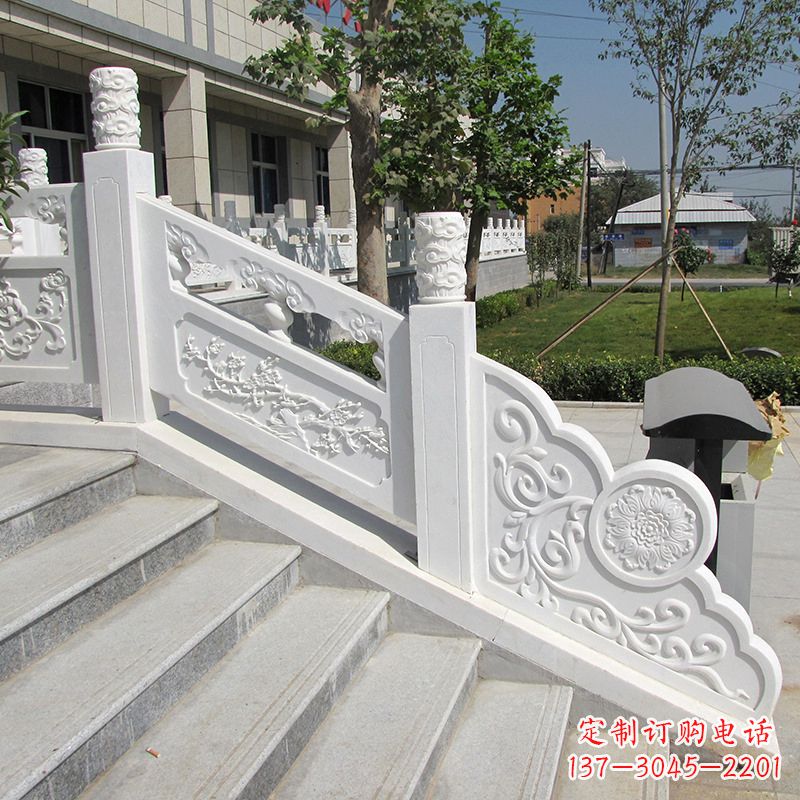 甘肃精美定制,汉白玉大理石栏板雕塑