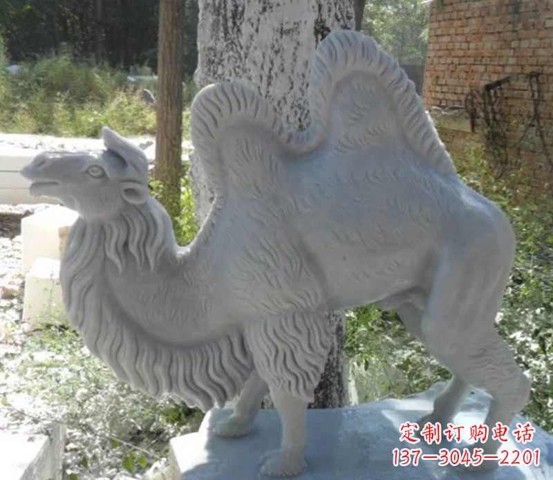 甘肃汉白玉骆驼雕，融入古朴奢华