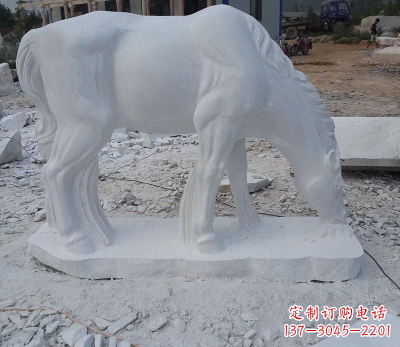 甘肃汉白玉动物马雕塑是由中领雕塑定制的一款精…