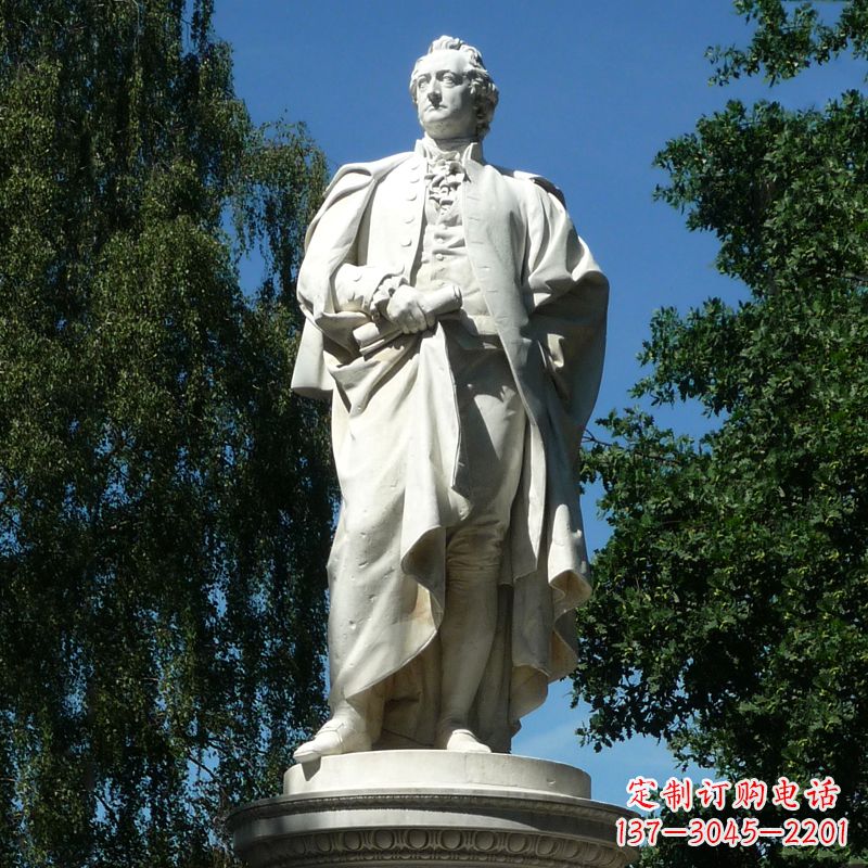 甘肃汉白玉歌德雕像