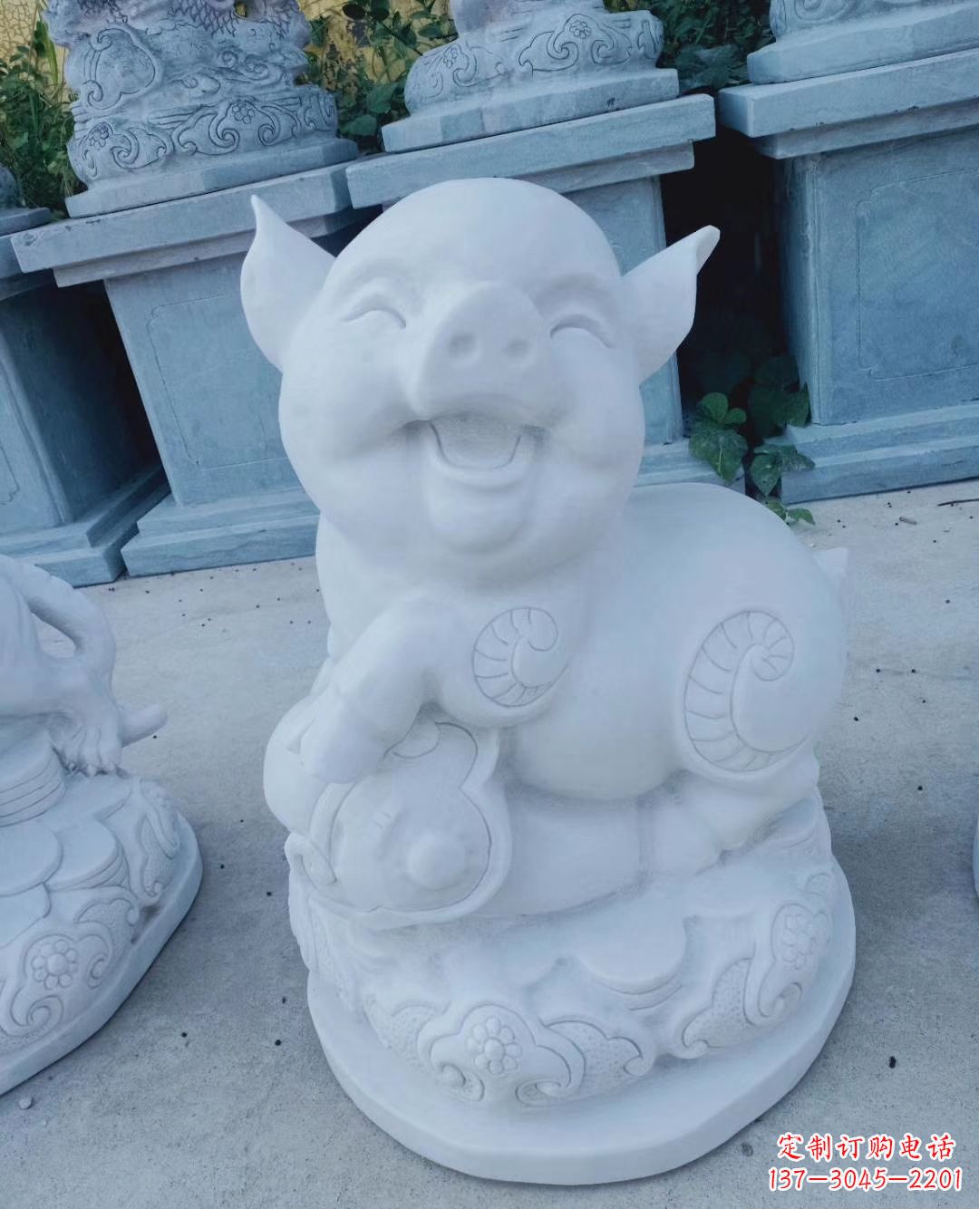 甘肃领雕塑--汉白玉公园动物十二生肖石雕