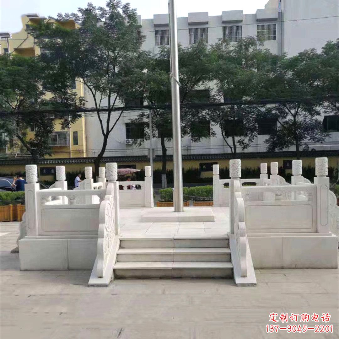 甘肃汉白玉公园园林广场升国旗台