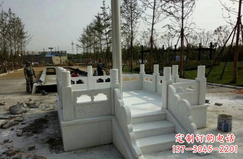 甘肃高端汉白玉国旗台石雕,让您的祖国熠熠生辉