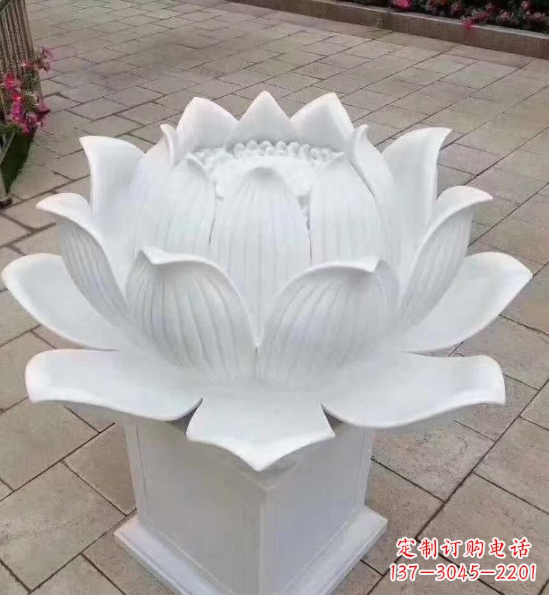 甘肃汉白玉荷花雕塑,把温暖带入家中