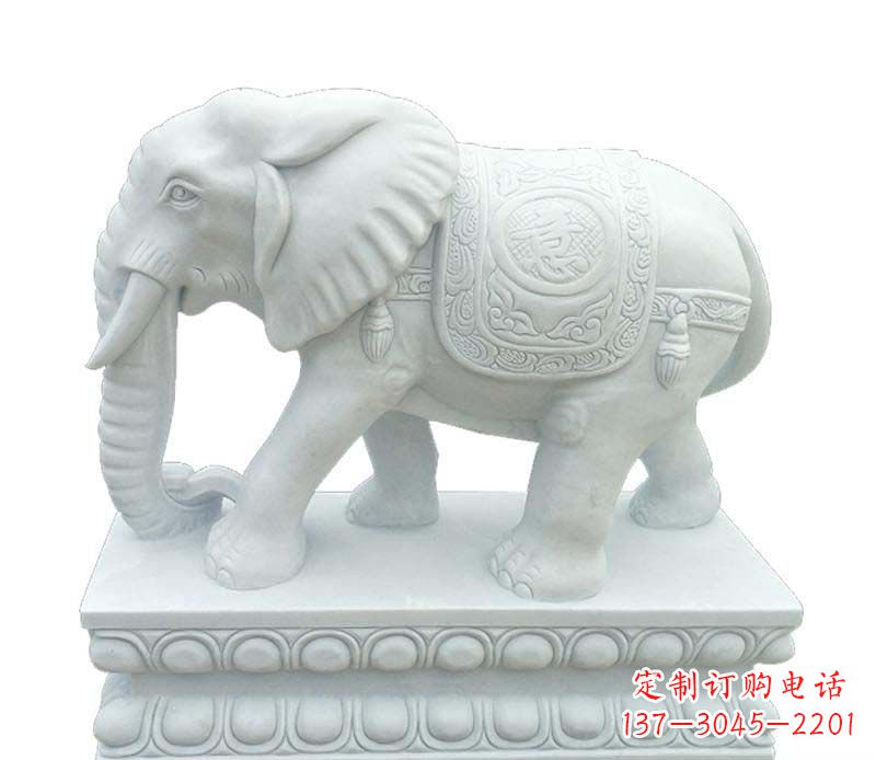 甘肃华丽之美,汉白玉大象雕塑