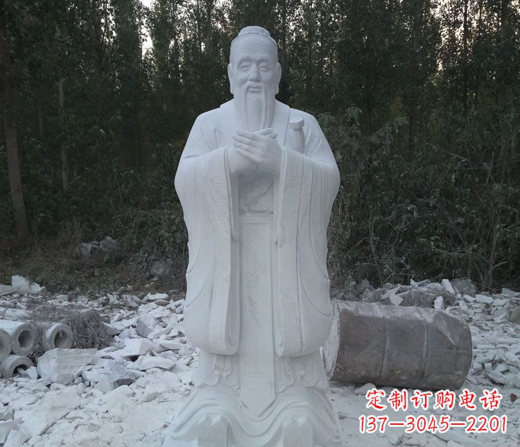 甘肃传承中国文化的孔子雕塑
