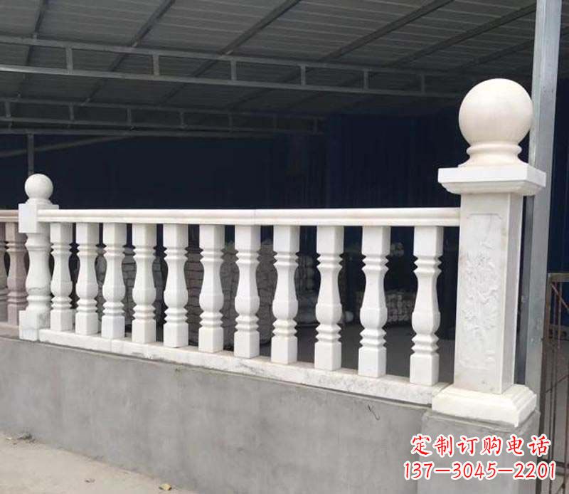 甘肃中领雕塑,汉白玉栏杆景观雕塑定制