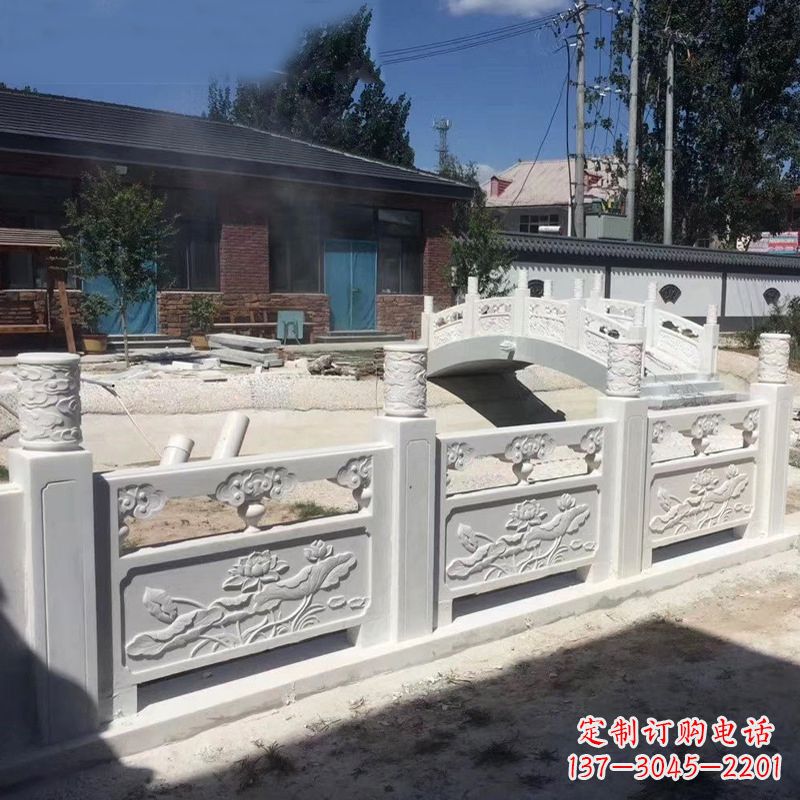 甘肃汉白玉精美手工栏板雕塑