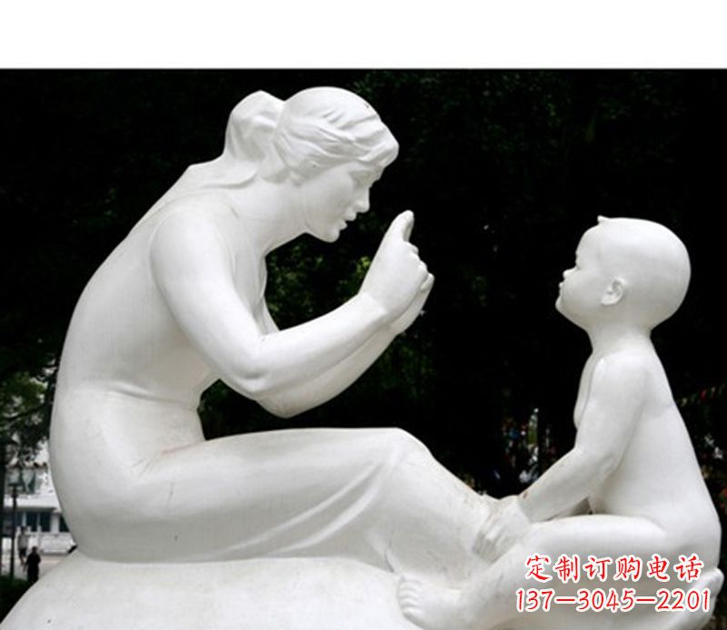 甘肃中领雕塑,创造传统的母爱石雕