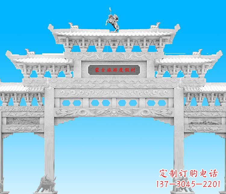 甘肃汉白玉牌楼雕塑,传承经典之美