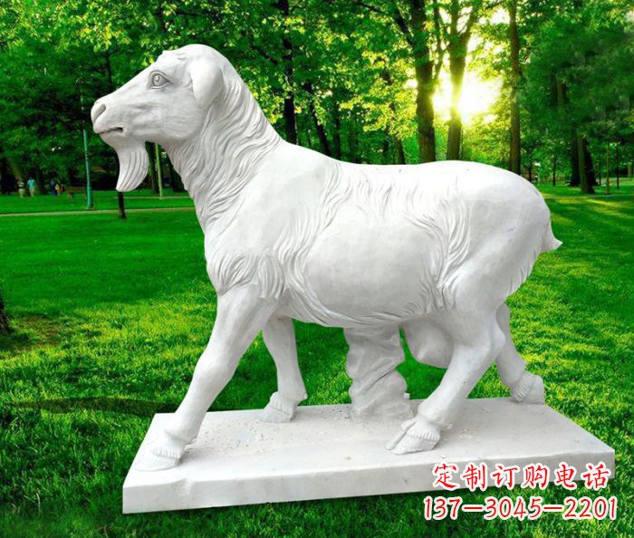 甘肃中领雕塑:精美山羊石雕