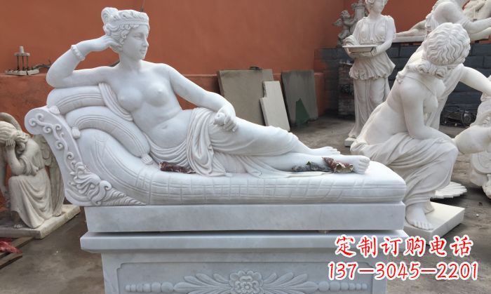 甘肃汉白玉西方女人公园人物石雕