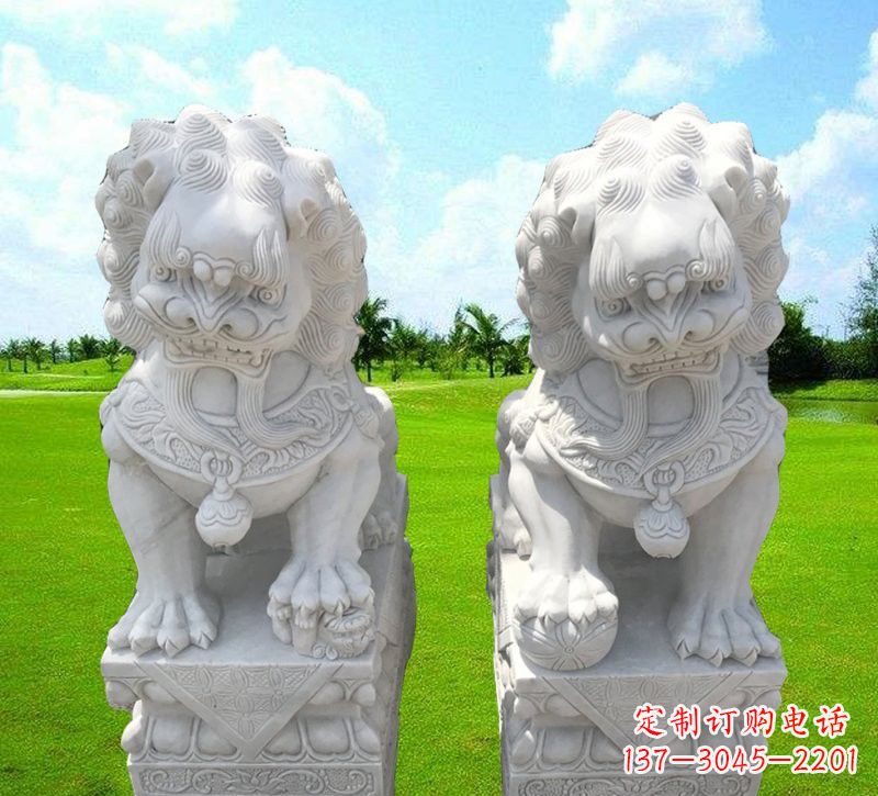 甘肃汉白玉狮子雕塑,带您走进文化的世界