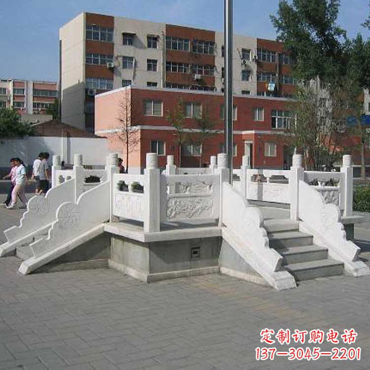 甘肃汉白玉学校升旗台雕塑