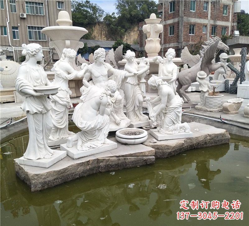 甘肃精美绝伦,众宁芙侍奉阿波罗雕塑