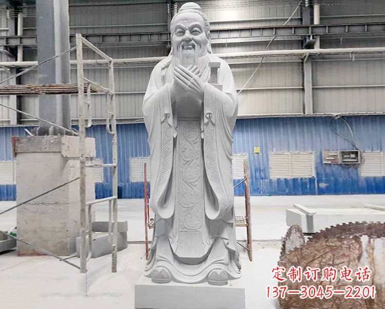 甘肃合浦一中孔子雕像,传承文明智慧
