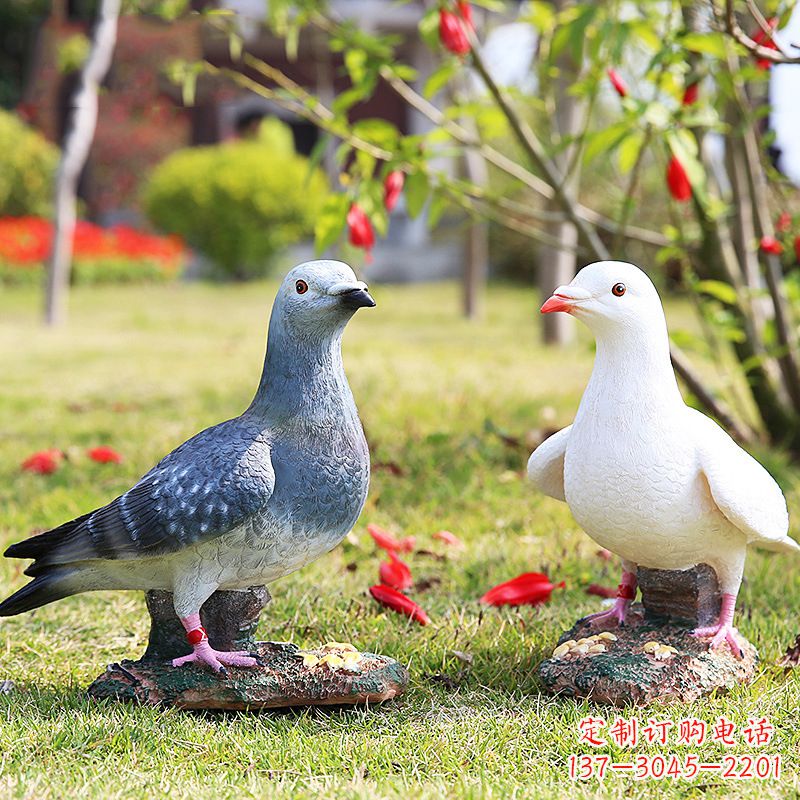 甘肃和平鸽橄榄枝的雕塑