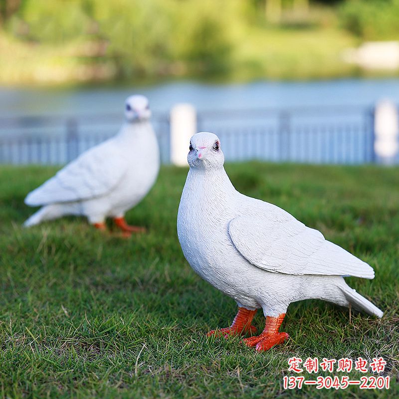 甘肃新型和平鸽雕塑，让爱与和平传递