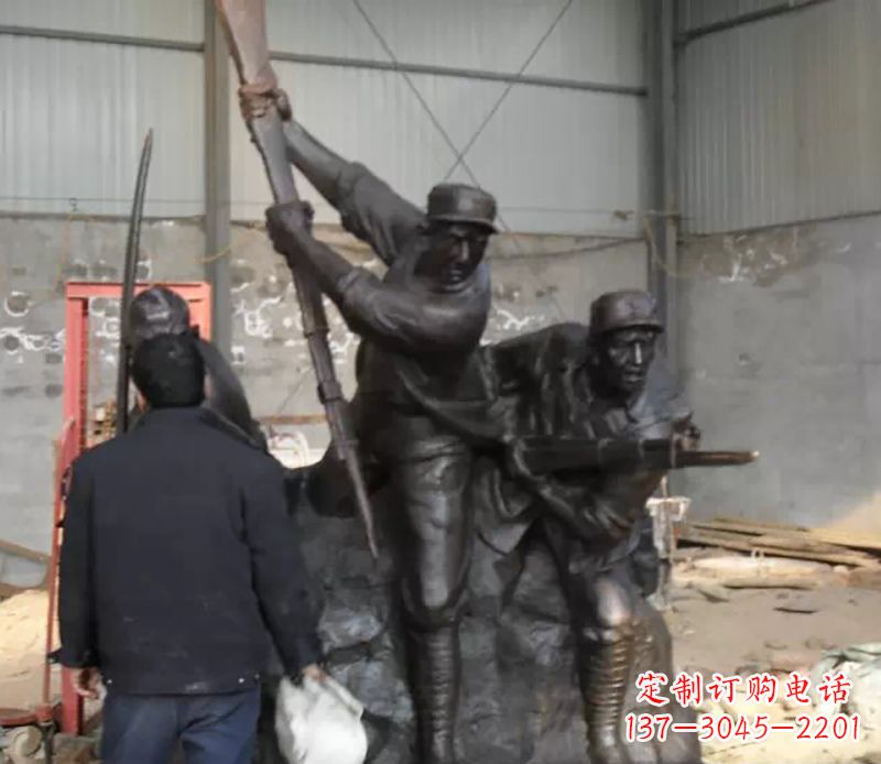 甘肃细腻精美的红军雕塑