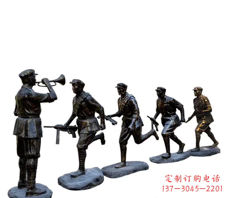 甘肃传承红色精神,红军铜雕震撼人心